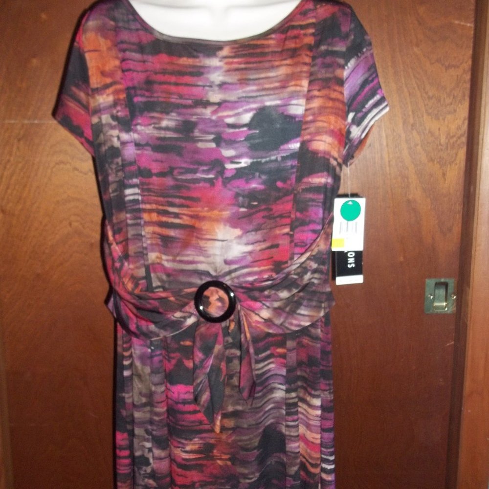 Perceptions New York Burgundy Rust Long Dress